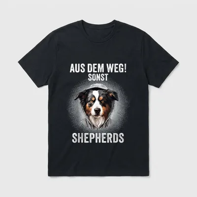 Australian Shepherd Aussie Hund T-Shirt – Klassisches T-Shirt in Schwarz