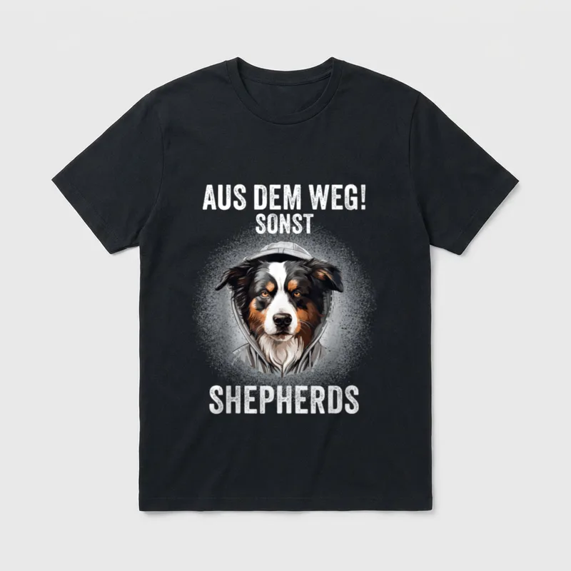 Australian Shepherd Aussie Hund T-Shirt – Klassisches T-Shirt in Schwarz