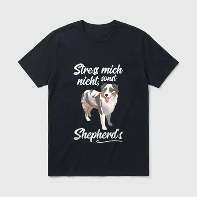 Australian Shepherd lustiges T-Shirt – Klassisches T-Shirt in Schwarz