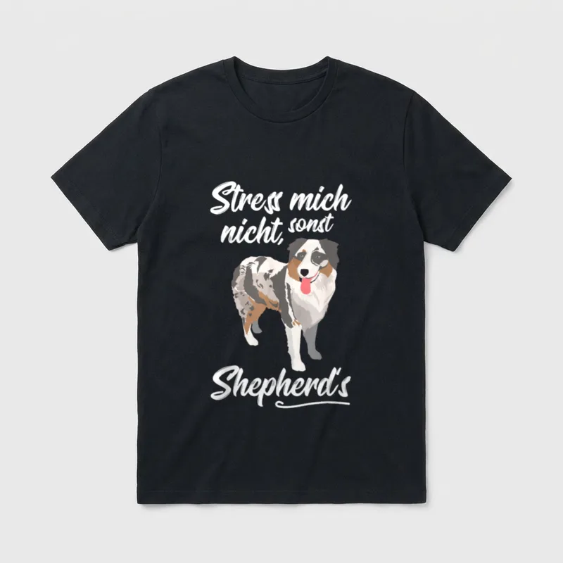 Australian Shepherd lustiges T-Shirt – Klassisches T-Shirt in Schwarz