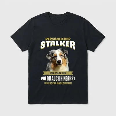 Australian Shepherd Aussie T-Shirt – Klassisches T-Shirt in Schwarz