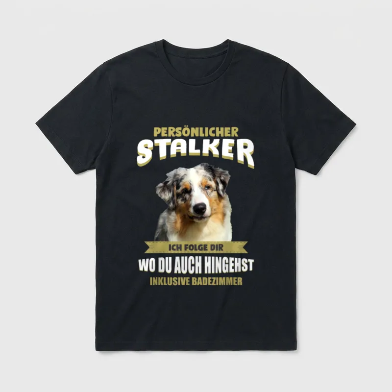 Australian Shepherd Aussie T-Shirt – Klassisches T-Shirt in Schwarz