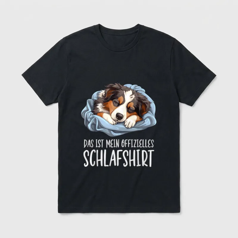 Süßer Hund Offizielles Schlafshirt Australian T-Shirt – Klassisches T-Shirt in Schwarz