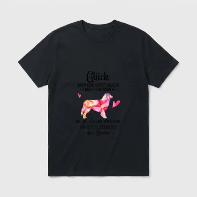 Aussie Australian Shepherd Hund T-Shirt 0020 – Klassisches T-Shirt in Schwarz