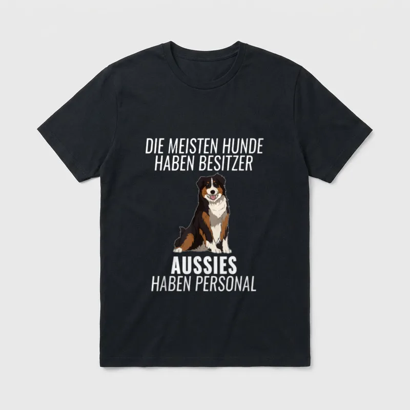 Australian Shepherd Personal Hundehalter T-Shirt – Klassisches T-Shirt in Schwarz