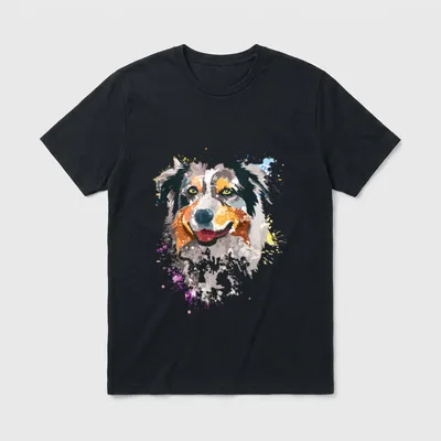 Aussie Australian Shepherd Aussie T-Shirt 0032 – Klassisches T-Shirt in Schwarz