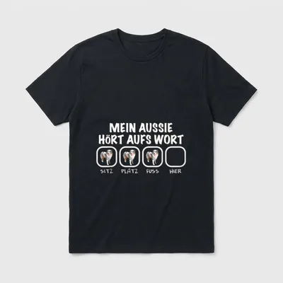 Hundebesitzer Aussie Australian Shepherd T-Shirt – Klassisches T-Shirt in Schwarz