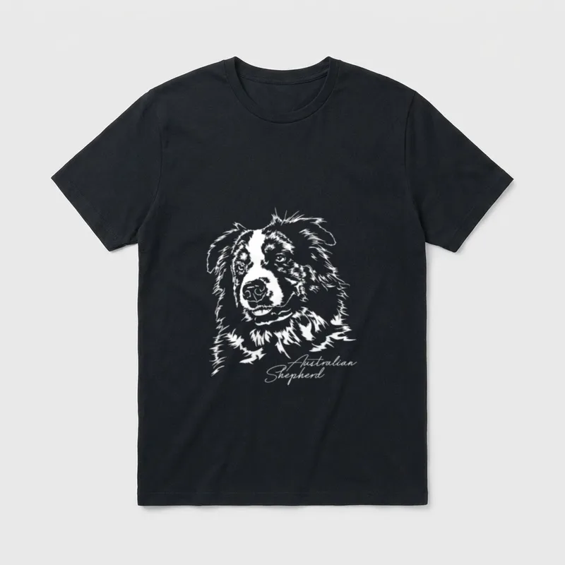 Australian Shepherd merle Aussie Hund T-Shirt – Klassisches T-Shirt in Schwarz