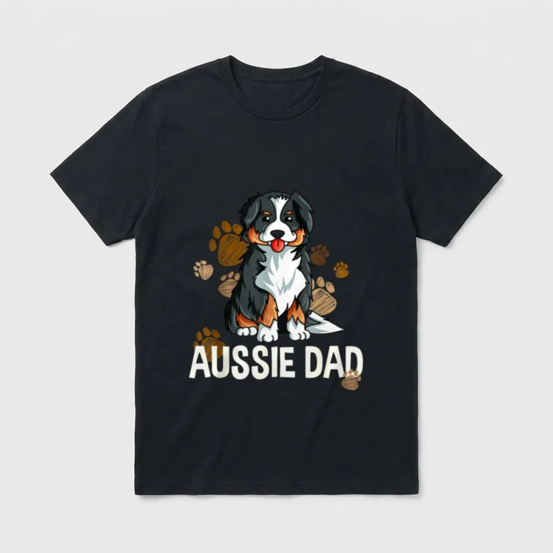 Australian Shepherd Dad Papa T-Shirt – Klassisches T-Shirt in Schwarz