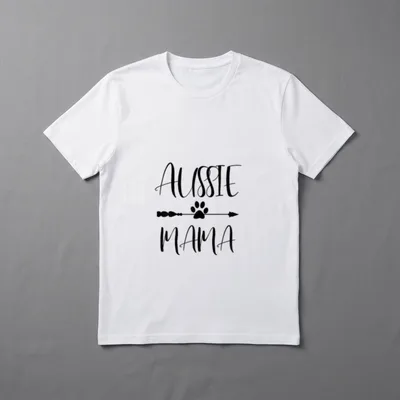Aussie Mama Australian Shepherd T-Shirt 0044 – Klassisches T-Shirt in Schwarz