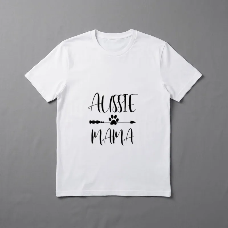Aussie Mama Australian Shepherd T-Shirt 0044 – Klassisches T-Shirt in Schwarz