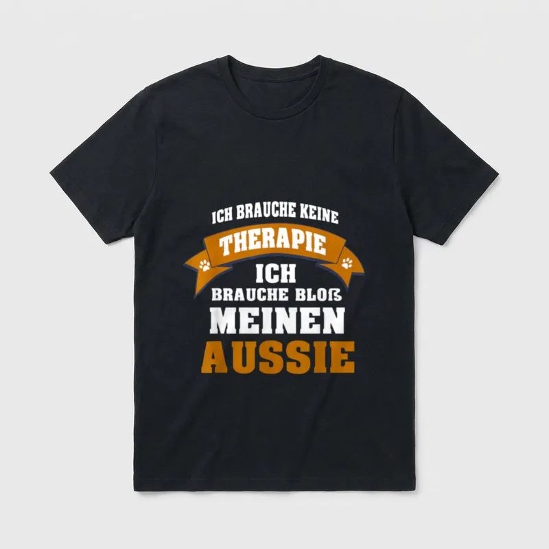 Aussie Australian Shepherd Therapie T-Shirt – Klassisches T-Shirt in Schwarz