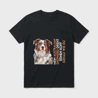 Aussie MEIN AUSTRALIAN SPHEPERD T-Shirt – Klassisches T-Shirt in Schwarz