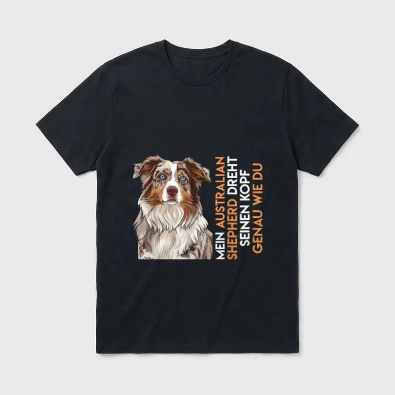 Aussie MEIN AUSTRALIAN SPHEPERD T-Shirt – Klassisches T-Shirt in Schwarz