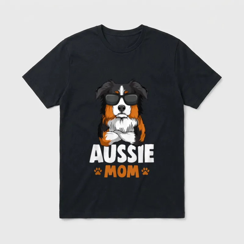 Australian Shepherd Aussie Mom Hunde T-Shirt – Klassisches T-Shirt in Schwarz