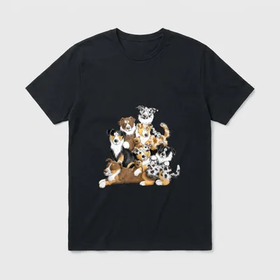 Australian Shepherd Rudel I T-Shirt – Klassisches T-Shirt in Schwarz