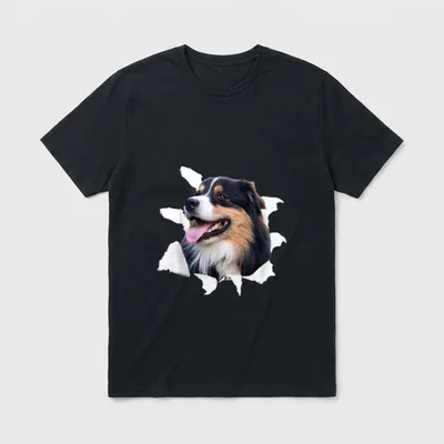 Australian Shepherd Aussie T-Shirt 0060 – Klassisches T-Shirt in Schwarz