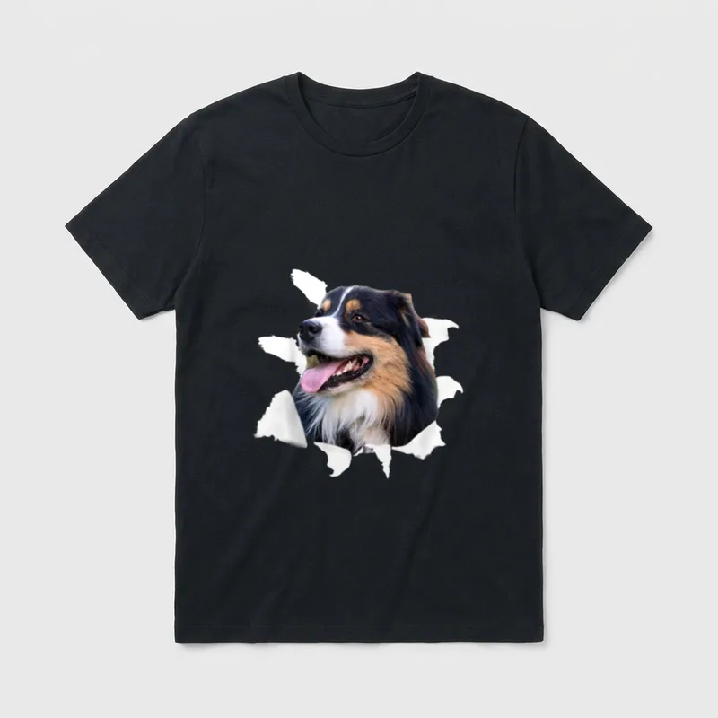 Australian Shepherd Aussie T-Shirt 0060 – Klassisches T-Shirt in Schwarz