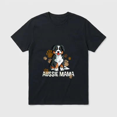 Australian Shepherd Mama Mutter T-Shirt – Klassisches T-Shirt in Schwarz
