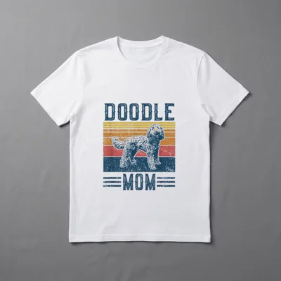 Vintage Doodle Mom Mother T-Shirt – Klassisches T-Shirt in Schwarz