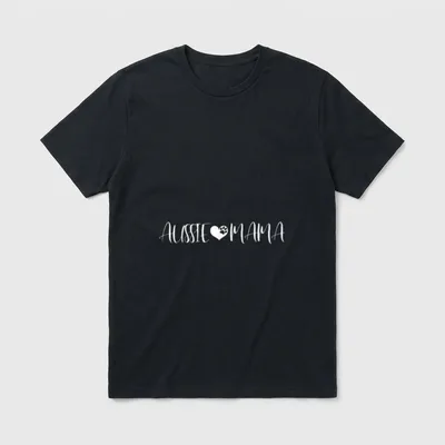 Aussie Mama Australian Shepherd T-Shirt 0073 – Klassisches T-Shirt in Schwarz