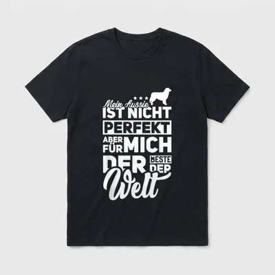 Aussie Hunde Australian Shepherd T-Shirt 0074 – Klassisches T-Shirt in Schwarz