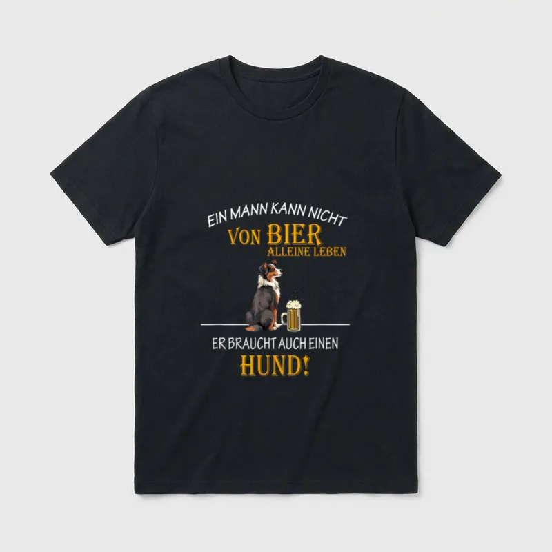 Bier und Hunde lustiger T-Shirt – Klassisches T-Shirt in Schwarz
