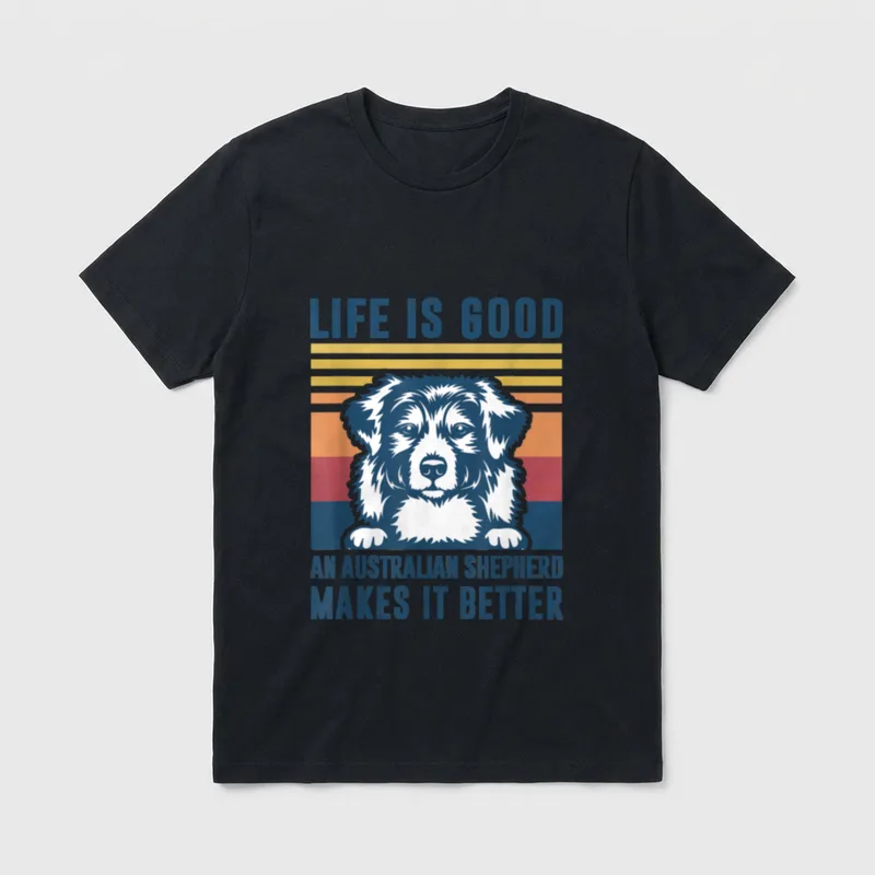 Australian Shepherd Hund Geschenke T-Shirt – Klassisches T-Shirt in Schwarz
