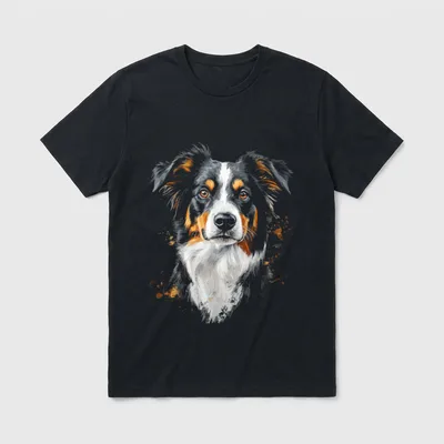 Australian Shepherd mit Motiv T-Shirt – Klassisches T-Shirt in Schwarz