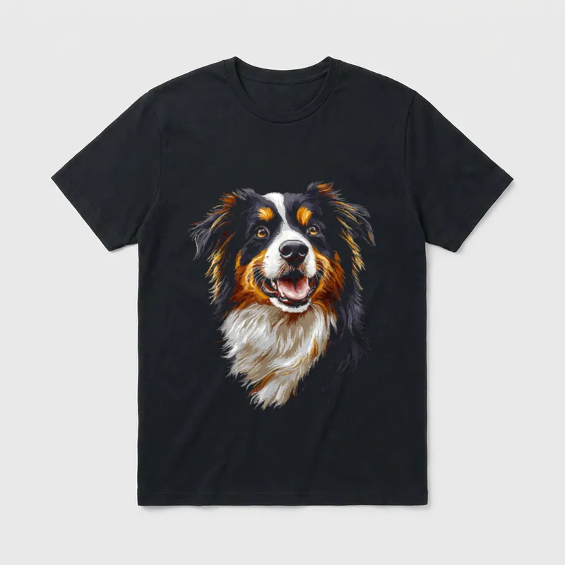 Australian Shepherd Hundekunstwerk Australian T-Shirt – Klassisches T-Shirt in Schwarz
