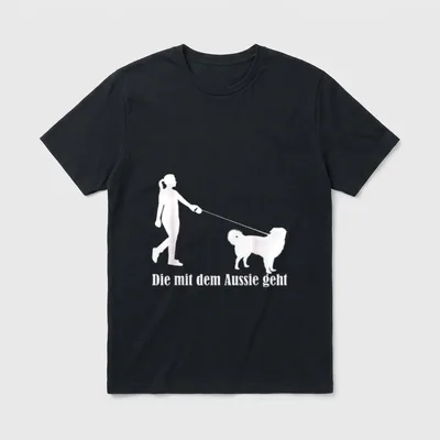 Die mit dem Aussie T-Shirt – Klassisches T-Shirt in Schwarz