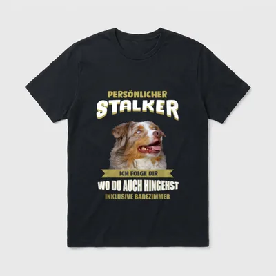 Australian Shepherd Aussie T-Shirt 0096 – Klassisches T-Shirt in Schwarz