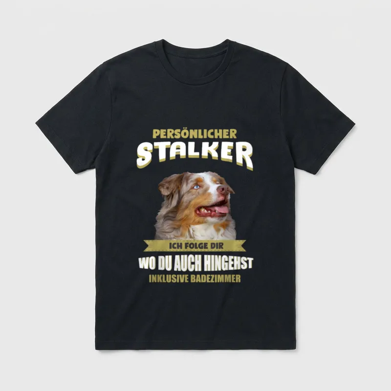 Australian Shepherd Aussie T-Shirt 0096 – Klassisches T-Shirt in Schwarz
