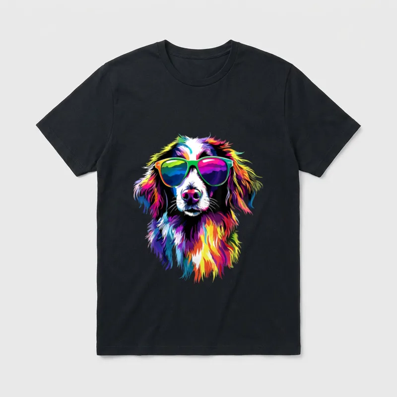 Australian Shepherd & Sonnenbrille T-Shirt – Klassisches T-Shirt in Schwarz