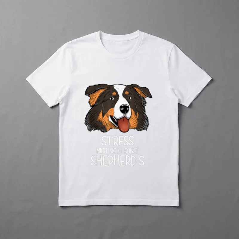 Aussie Australian Shepherd Stress T-Shirt – Klassisches T-Shirt in Schwarz