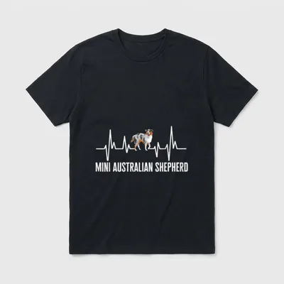 Mini Aussie Miniature Australian T-Shirt – Klassisches T-Shirt in Schwarz