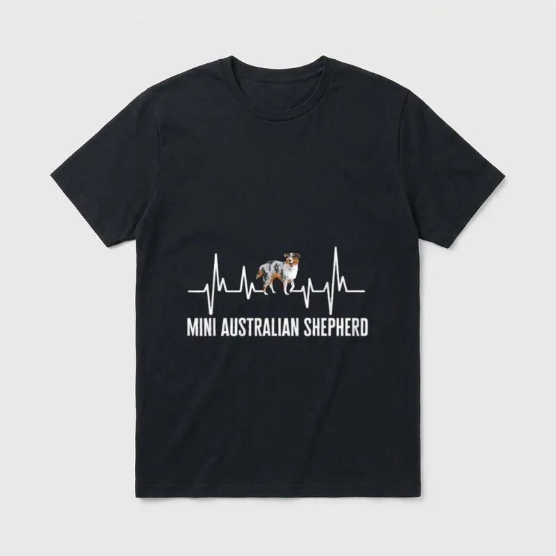 Mini Aussie Miniature Australian T-Shirt – Klassisches T-Shirt in Schwarz