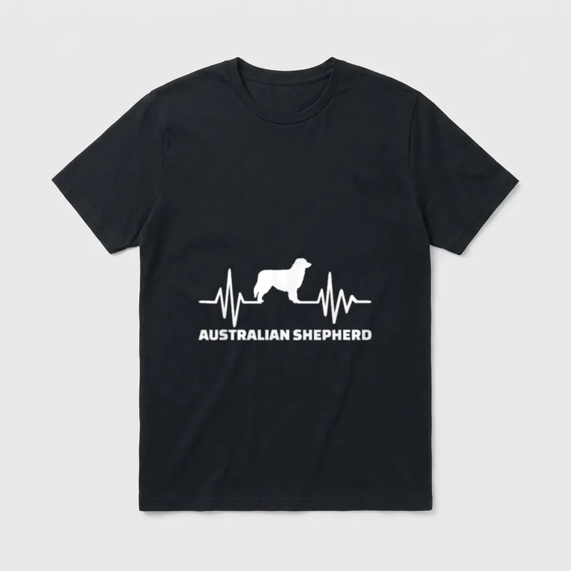 Australian Shepherd Herzschlag T-Shirt – Klassisches T-Shirt in Schwarz