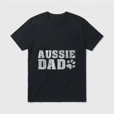 Aussie Papa Australian Shepherd Pfote T-Shirt – Klassisches T-Shirt in Schwarz