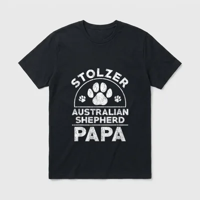 Stolzer Australian Shepherd Dad T-Shirt – Klassisches T-Shirt in Schwarz