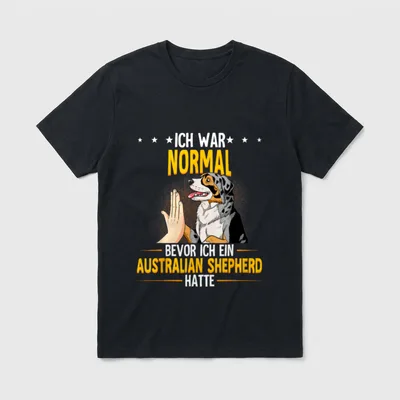Australian Shepherd T-Shirt 0131 – Klassisches T-Shirt in Schwarz
