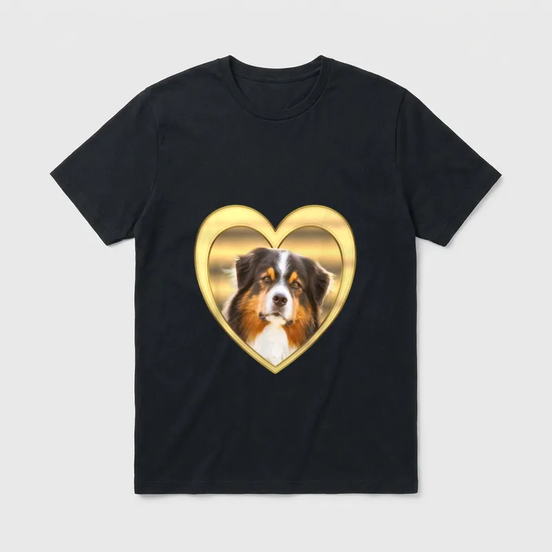 Aussie Herz Design Australian T-Shirt – Klassisches T-Shirt in Schwarz