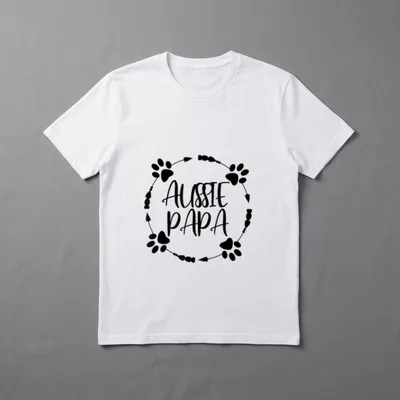 Aussie Papa Australian Shepherd T-Shirt 0134 – Klassisches T-Shirt in Schwarz
