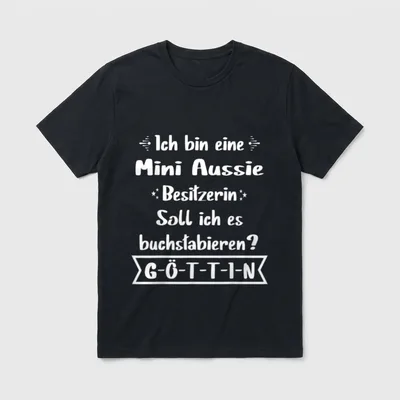 Miniature Australian Shepherd Mini Aussie T-Shirt – Klassisches T-Shirt in Schwarz