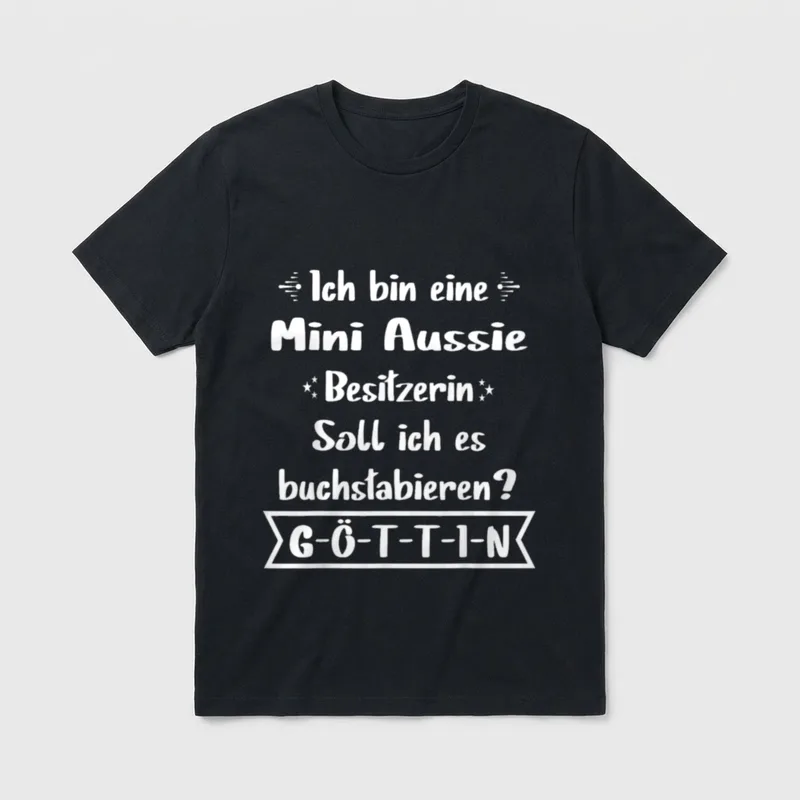 Miniature Australian Shepherd Mini Aussie T-Shirt – Klassisches T-Shirt in Schwarz