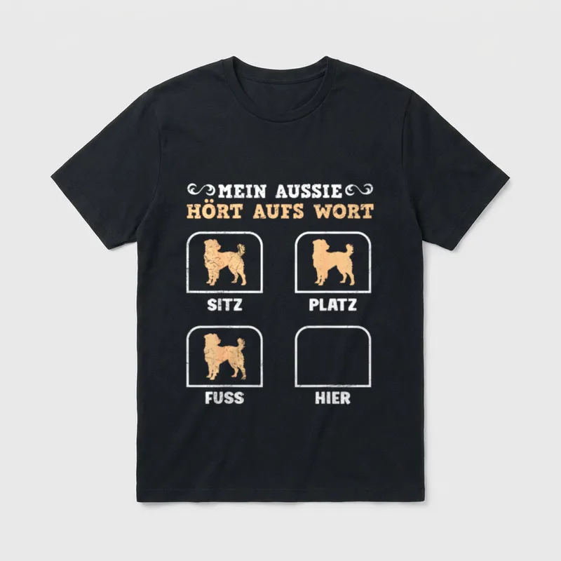 Australian Shepherd MEIN AUSSIE T-Shirt – Klassisches T-Shirt in Schwarz