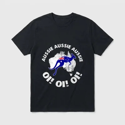 Australien Känguru Flagge Aussie T-Shirt – Klassisches T-Shirt in Schwarz