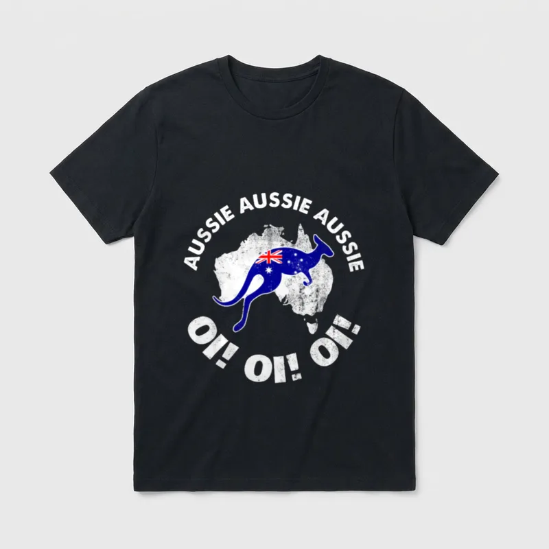 Australien Känguru Flagge Aussie T-Shirt – Klassisches T-Shirt in Schwarz