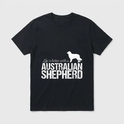 Australian Shepherd Hütehund Hundeliebhaber T-Shirt – Klassisches T-Shirt in Schwarz