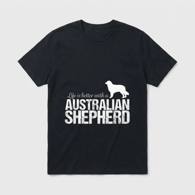Australian Shepherd Hütehund Hundeliebhaber T-Shirt – Klassisches T-Shirt in Schwarz